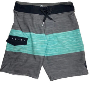 Rip Curl Boys Color Block Board-shorts Swim Trunks Size 23W